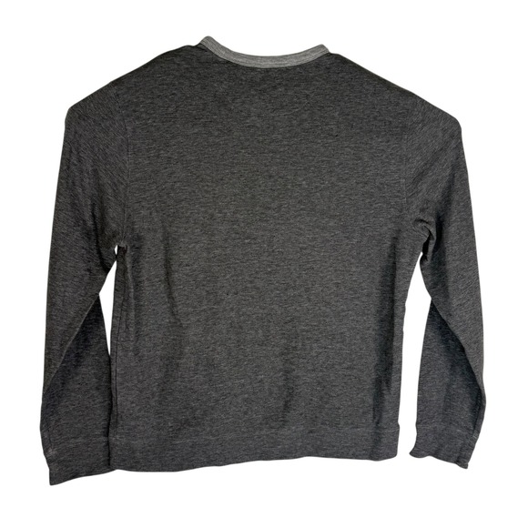 VINCE Gray Crewneck Long Sleeve Sweatshirt Men's Size M V-Neck Accent - Picture 4 of 9